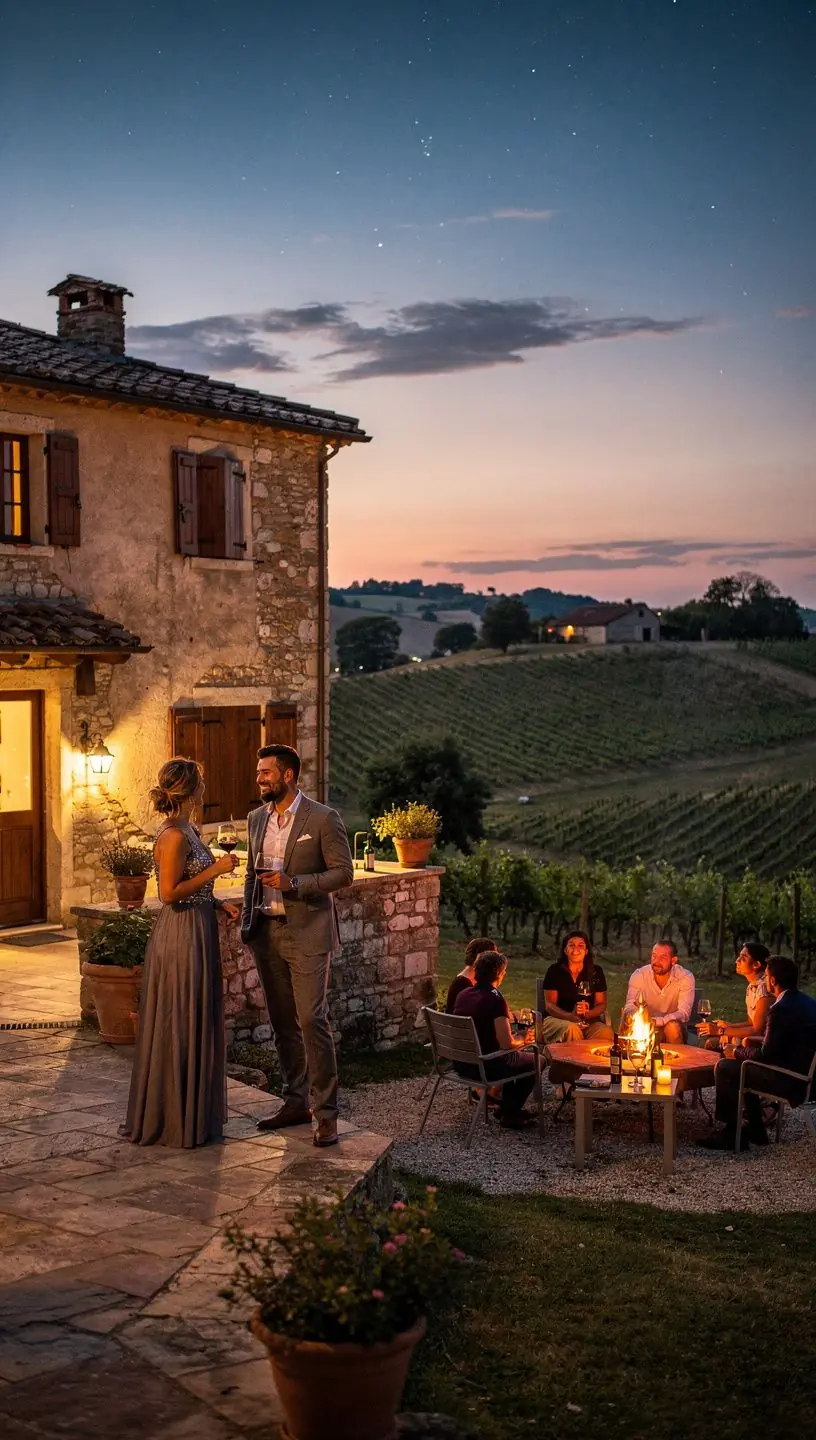 Gemütlicher Innenraum mit rustikalem Holzofen und antiken Möbeln.