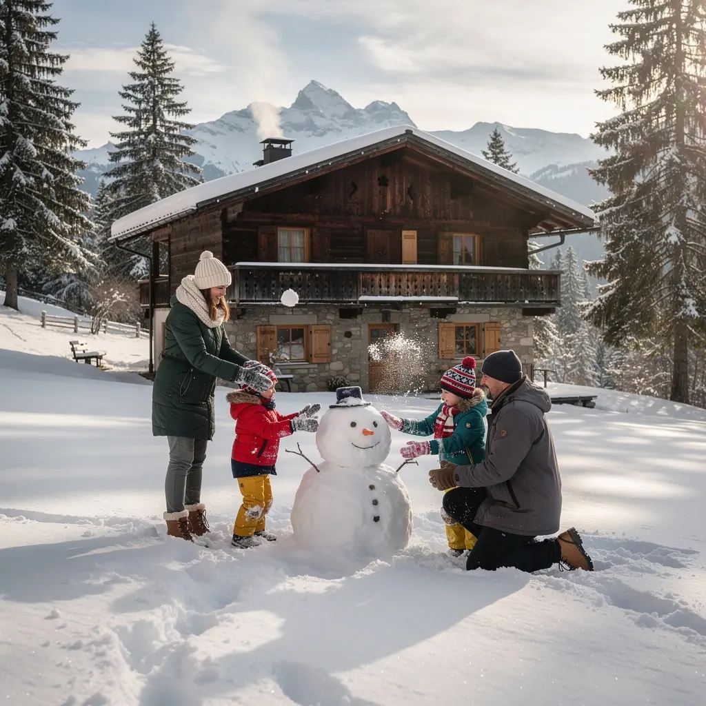 Ein traditionelles Anwesen mit Holzfassade und angrenzendem Ackerland in ländlicher Umgebung.