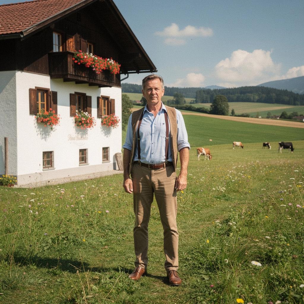 Historische Details wie geschnitzte Balken und alte Fensterrahmen im Haus.